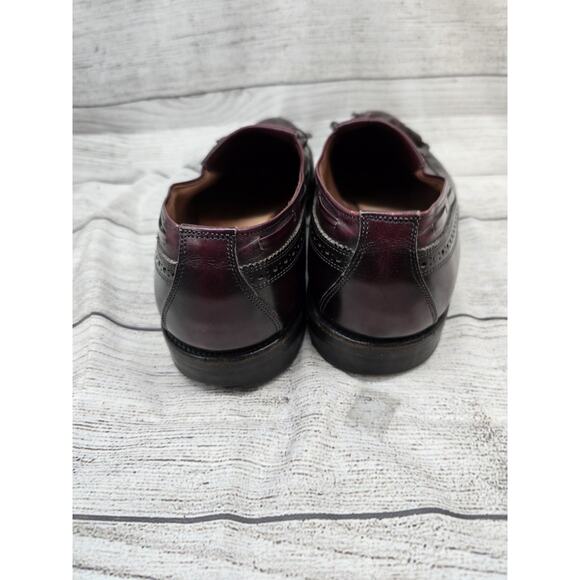 Allen Edmonds Arlington Burgundy Longwing Kiltie Tassel Loafers 12 C Poor Condit - Picture 6 of 10
